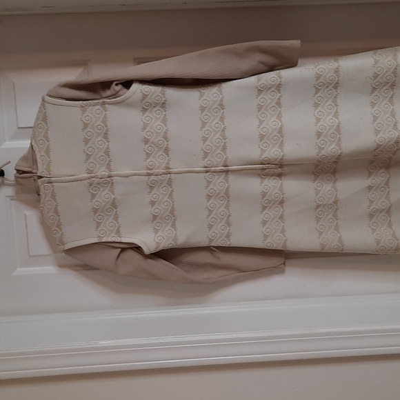 Cream Vintage 1960's 1970's  dress with under shirt to match sm/med - Picture 7 of 9